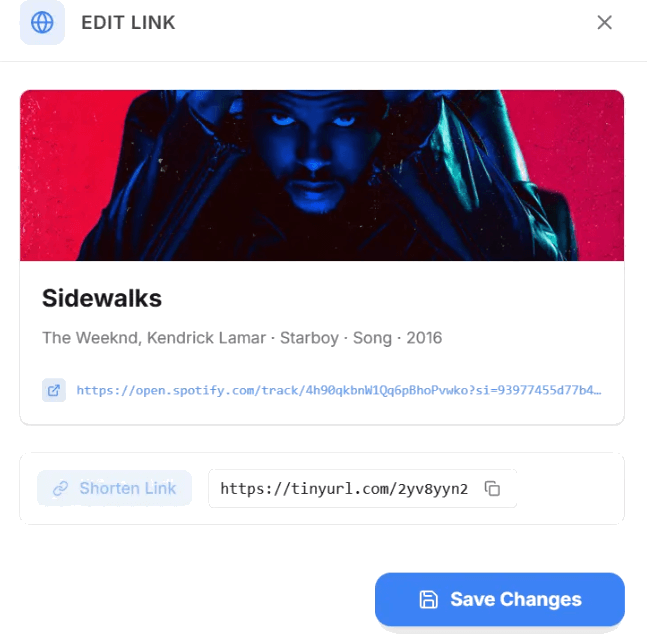 Link Shortener UI